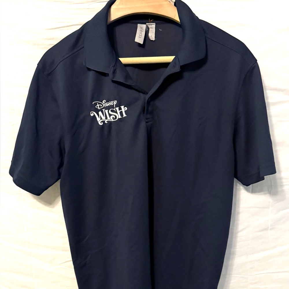 Disney Large Navy DCL WISH Polo Cast exclusive crew